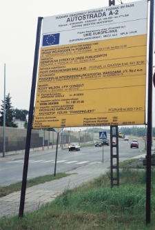 2002 - Autostrada A2 - tablica informacyjna