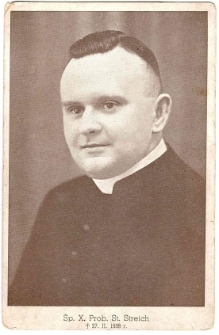 Streich Stanisław ks. (1902-1938) - pocztówka cegiełka