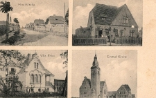 pocztówka - Żabikowo Kolonia - Hauptstrasse - Villa Erika - Evangl. Kirche