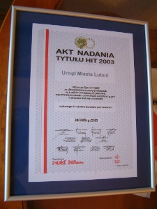 2004 - Urząd Miasta - nagroda Hit 2003