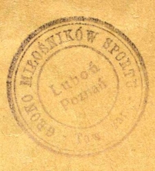 Grono Miłosników Sportu - pieczątka