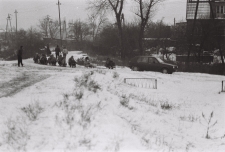 1991 - kulig na wałach nad Wartą