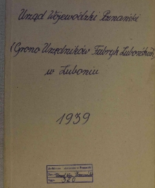 Grono Urzędnik&oacute;w Fabryk Lubońskich - dokumentacja rejestracji (1939)