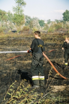 2000 - Ochotnicza Straż Pożarna - pożar w Lasku Majońskim